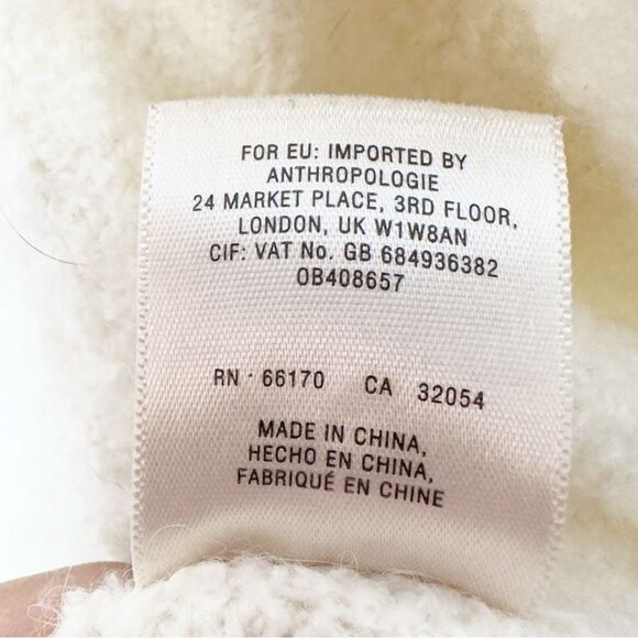Anthropologie Sleeping On Snow Wool Aplaca Blend Wrap Sweater Ivory Size Small - Picture 6 of 7
